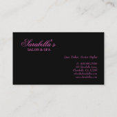 Hair Salon Visitekaartje Swirl Pink Black (Achterkant)