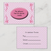 Hair Salon-visitekaartjes Afsprakenkaartje (Voorkant / Achterkant)