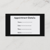 Hair Salon-visitekaartjes Afsprakenkaartje (Achterkant)