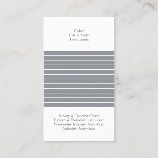 Hair Salon-Visitekaartjes Visitekaartje (Achterkant)