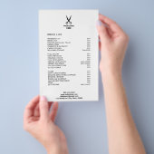 Hair Salon voeg de prijslijst van het Menu Service (Hand)