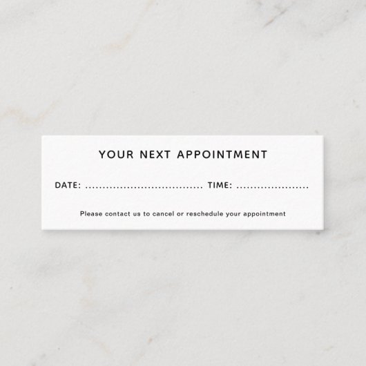 Hair Salon Voeg je Logo benoeming toe Mini Visitekaartje (Voorkant)