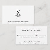 Hair Salon Voeg je Logo toe Afsprakenkaartje (Voorkant / Achterkant)