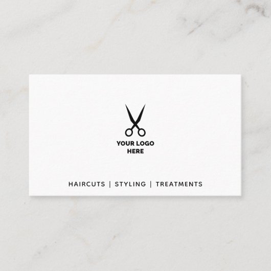 Hair Salon Voeg je Logo toe Afsprakenkaartje (Voorkant)