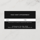 Hair Salon Voeg je Logo zwart toe Afsprakenkaartje (Achterkant)