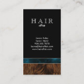 Hair Salon Wavy Blauwgroen Blue Black Visitekaartje (Achterkant)