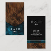 Hair Salon Wavy Blauwgroen Blue Black Visitekaartje (Voorkant / Achterkant)