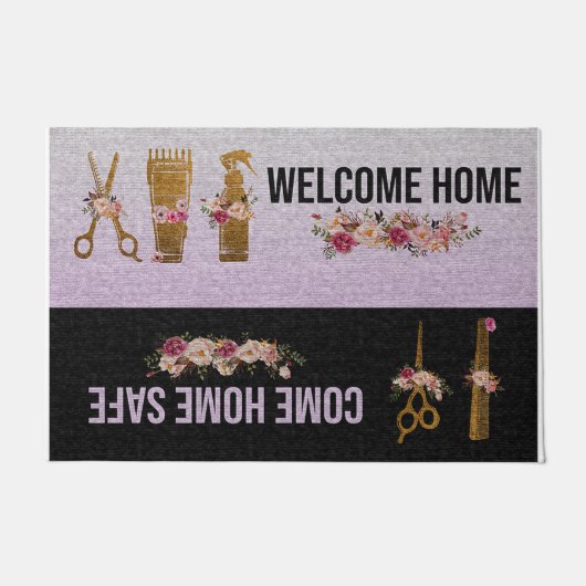 Hair Salon Welkom Doormat, kom thuis Veilig Deurmat (Voorkant)