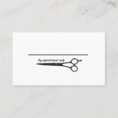 Hair & Scissors Silhouette Haarstylist Business Ca Visitekaartje (Achterkant)