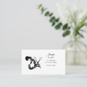 Hair Silhouette's & Scissors Haarstylist Business Visitekaartje (Staand voorkant)