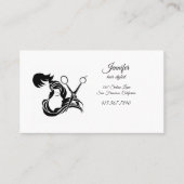 Hair Silhouette's & Scissors Haarstylist Business Visitekaartje (Voorkant)