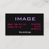 Hair Studio Visitekaartje Paars Black (Achterkant)