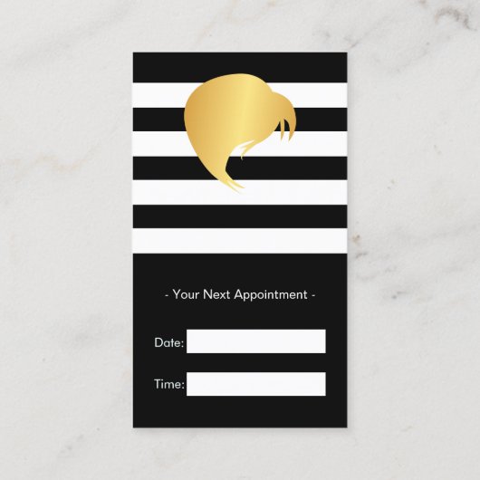 Hair Styling Afspraakkaart - Girl's Hair Salon Afsprakenkaartje (Achterkant)