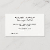 Hair Stylist Afsprakenkaartje (Achterkant)