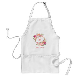 Hair Stylist and Makeup Artist Pink Floral Apron Standaard Schort