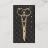 Hair Stylist Antiek Gold Scissor Luxury Salon Visitekaartje (Voorkant)