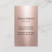 Hair Stylist Antiek Roos Gold Scissor Lux Salon Visitekaartje (Achterkant)