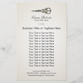 Hair Stylist Antiek Scissor  Hair Salon Flyer (Voorkant)