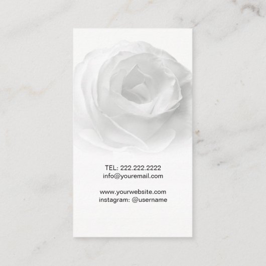 Hair Stylist Antiek Scissor & Roos Beauty Salon Visitekaartje (Achterkant)