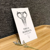 Hair Stylist Antiek Scissor & Roos Beauty Salon Visitekaartje
