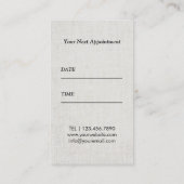 Hair Stylist Appointment  Black Floral Afsprakenkaartje (Achterkant)