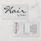 Hair Stylist Appointment Modern White Wood #3 Afsprakenkaartje (Voorkant / Achterkant)