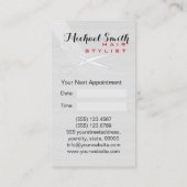 Hair Stylist Appointment Modern White Wood #3 Afsprakenkaartje (Achterkant)