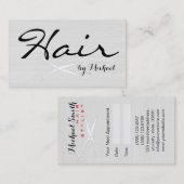 Hair Stylist Appointment Modern White Wood Afsprakenkaartje (Voorkant / Achterkant)