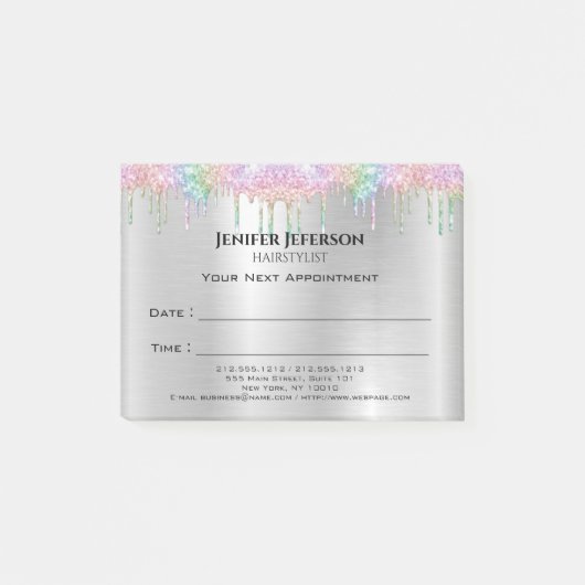 Hair Stylist Appointment Post-it® notes (Voorkant)