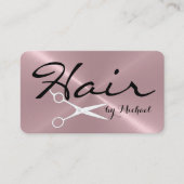 Hair Stylist Appointment Roestvrij staal Metaal #2 Afsprakenkaartje (Voorkant)