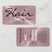 Hair Stylist Appointment Roestvrij staal Metaal #2 Afsprakenkaartje (Voorkant / Achterkant)