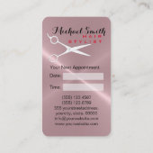 Hair Stylist Appointment Roestvrij staal Metaal #2 Afsprakenkaartje (Achterkant)