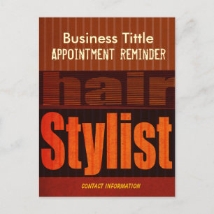 Hair Stylist Appointment Rond Typografie Briefkaart