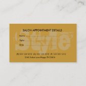 Hair Stylist Appointment Salon Modern Typografie Afsprakenkaartje (Achterkant)