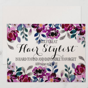 Hair Stylist appreciatie bedankt dat je cadeau heb Kaart