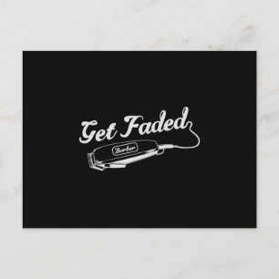 Hair Stylist Barber Get Faded Hairdresser Gift Briefkaart