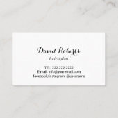 Hair Stylist Barber Pole Typography Hairdresser Visitekaartje (Achterkant)