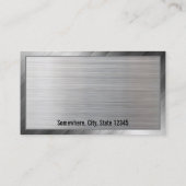 Hair Stylist Barber Shop Professional Metal Framed Klantenkaartje (Achterkant)