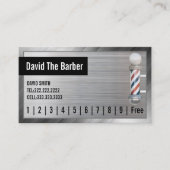 Hair Stylist Barber Shop Professional Metal Framed Klantenkaartje (Voorkant)