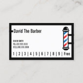 Hair Stylist Barber Simple Border Loyalty Punch (Voorkant)