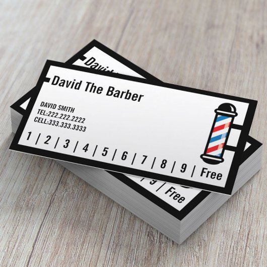 Hair Stylist Barber Simple Border Loyalty Punch