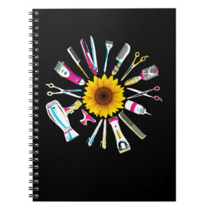Hair Stylist Barber Tools Floral Notitieboek