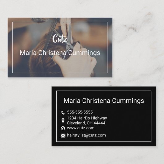 Hair Stylist - Barber Visitekaartje (Voorkant / Achterkant)