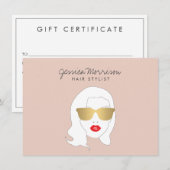 Hair Stylist Beauty Girl op Perzifcertificaat (Voorkant / Achterkant)