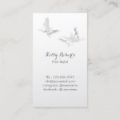 Hair Stylist Beauty Salon Butterflies & Flowers Visitekaartje (Achterkant)