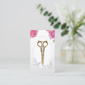 Hair Stylist Beauty Salon Butterflies & Flowers Visitekaartje (Staand voorkant)