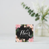Hair Stylist Beauty Salon Chic Bloemen Afspraak Afsprakenkaartje (Staand voorkant)