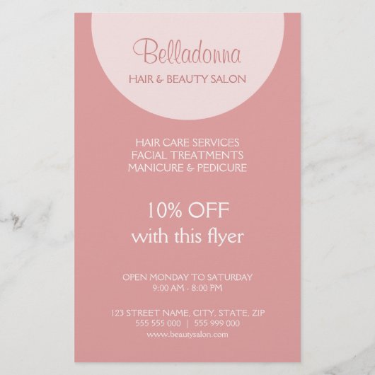 Hair Stylist Beauty Salon flyer (Achterkant)