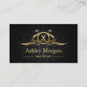Hair Stylist Beauty Salon Gold Luxury-schaar Visitekaartje