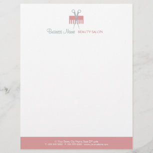 Hair Stylist Beauty Salon letterhead Briefhoofd Sjabloon
